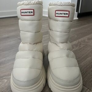 Women's Maribel Lug Sole Insulated Waterproof Snow Booties | Color - Ivory